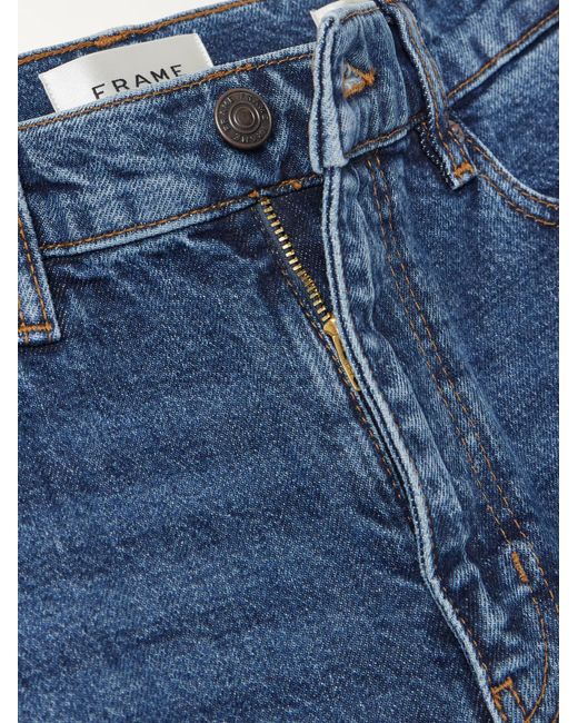 FRAME Blue The Arrow High-Rise Flared Jeans