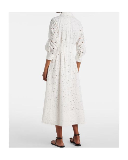 Jonathan Simkhai White Jazz Cotton Broderie Anglaise Midi Dress