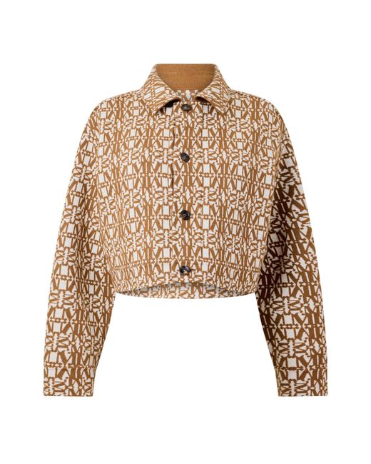Max Mara Brown Cropped Lapel Jacket