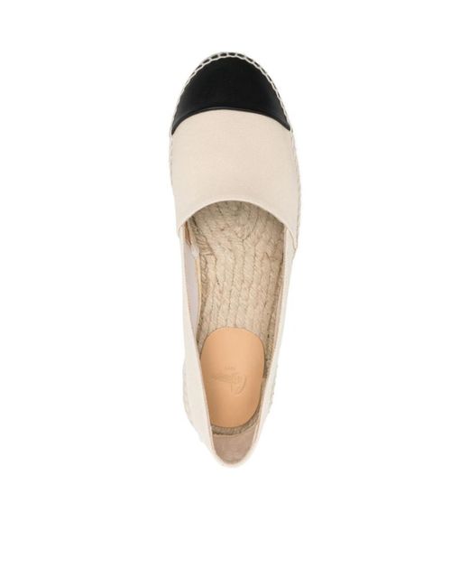 Castaner Natural Round-Head Flat Shoes