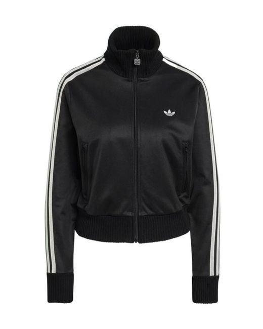 Adidas Originals Black Logo-Embroidered Stripe-Detail Jacket