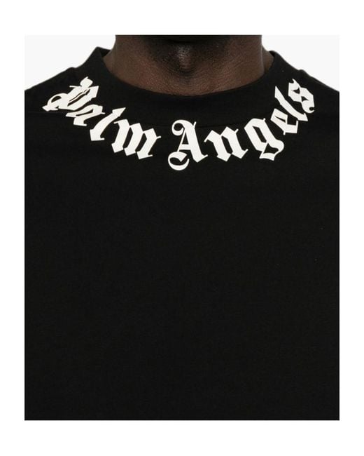 Palm Angels Black Logo T-Shirt for men