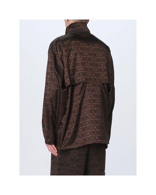 Moschino Brown Long-Sleeved Casual Jacket for men