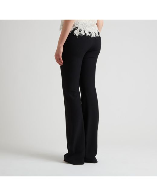 Alexander McQueen Blue Crepe Flared Pants
