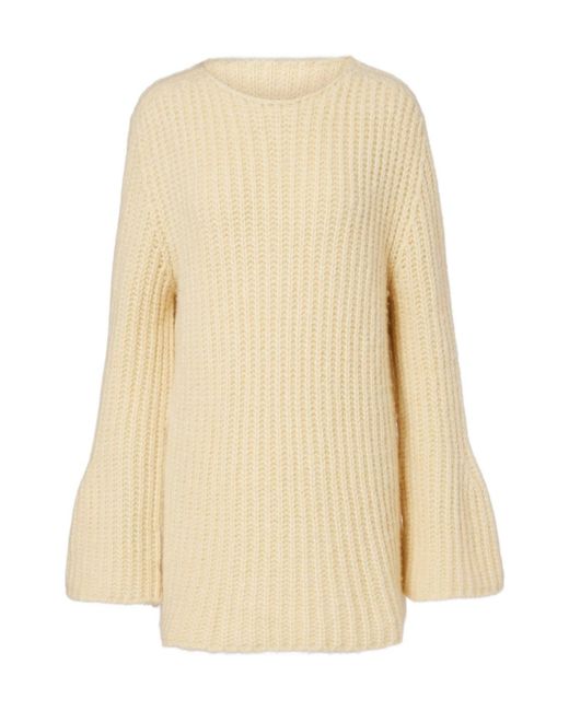 The Row Natural Mirr Ribbed-Knit Cashmere Sweater
