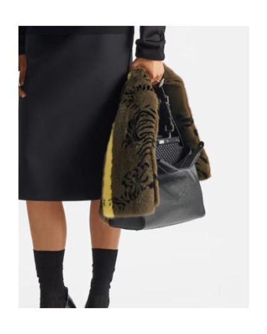 Fendi Black My Peekaboo Medium Leather Bag Embroidered With Mirrors