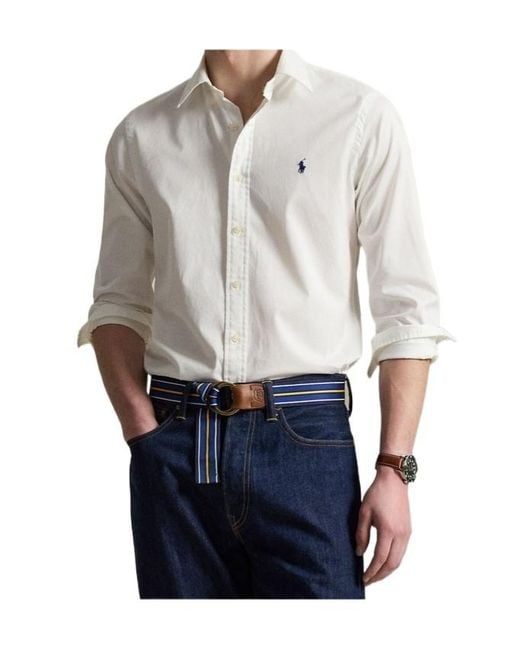 Polo Ralph Lauren White Button-Down Sport Shirt for men