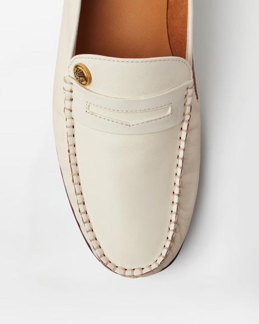 Versace White Guanto Round Toe Loafers for men