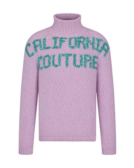 Dior Pink Homme Logo Intarsia-Knit Jumper for men