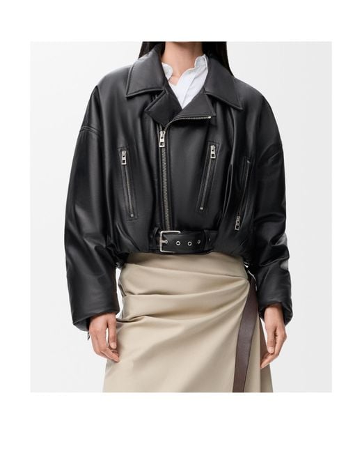 Loewe Black Lambskin Biker Jacket