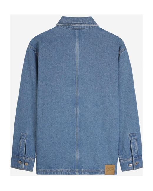 Maison Kitsuné Blue Maison Kitsuné Denim Workwear Jacket for men
