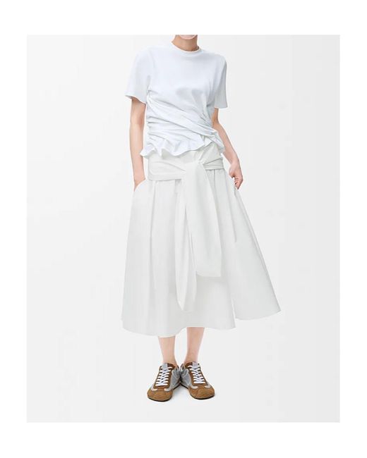 Loewe White Wrap Skirt