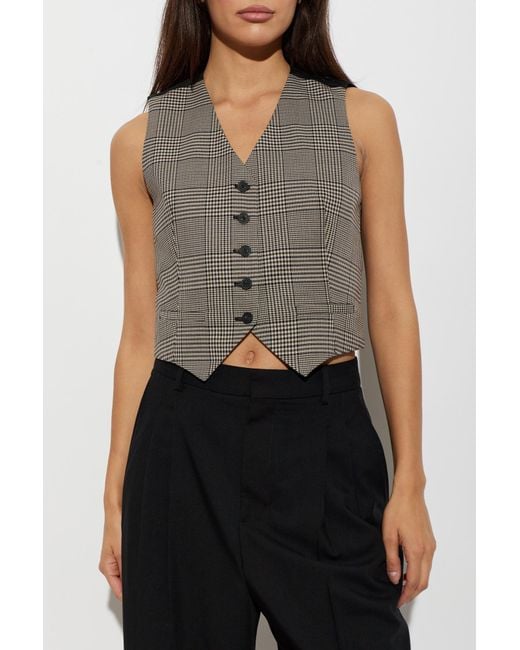 IRO Gray V-Neck Vest