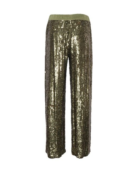 P.A.R.O.S.H. Green Sequined Casual Pants