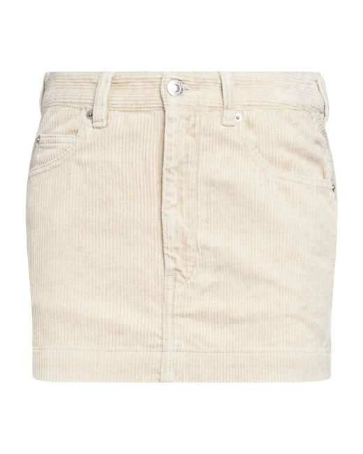 Isabel Marant Natural Corduroy Midi Skirt