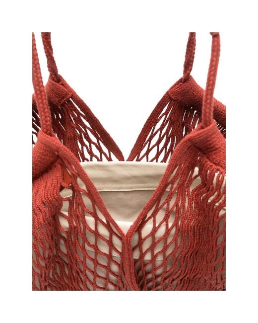 Hereu Red Double-Handled Handbag
