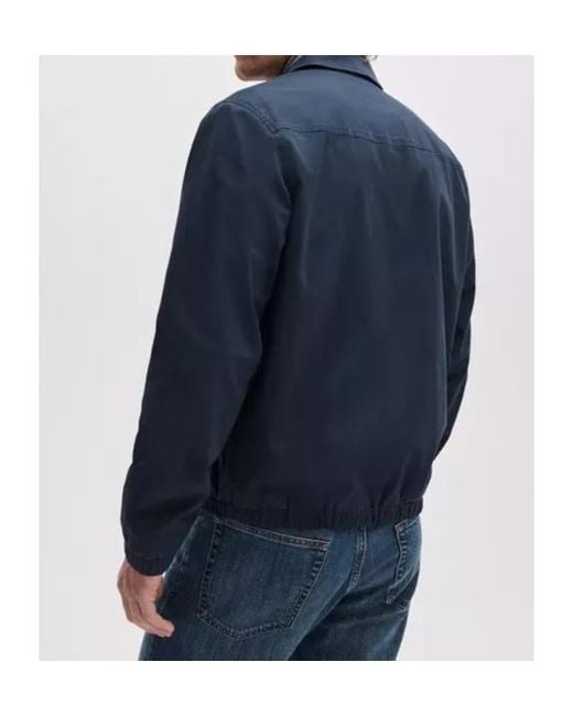 Rag & Bone Blue Harrington Stretch Cotton Twill Jacket for men