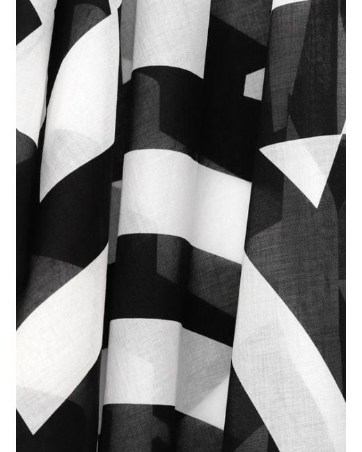 Dries Van Noten Black Patterned Loose Dress