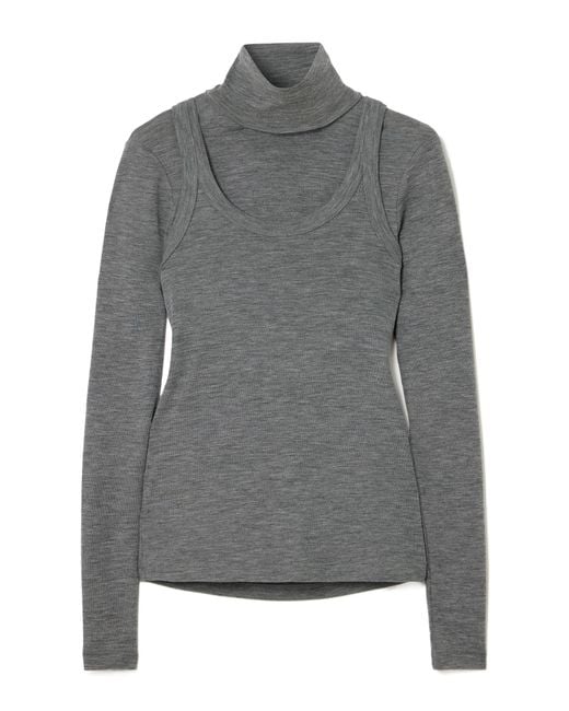 Rohe Gray Sleeveless Wool Top