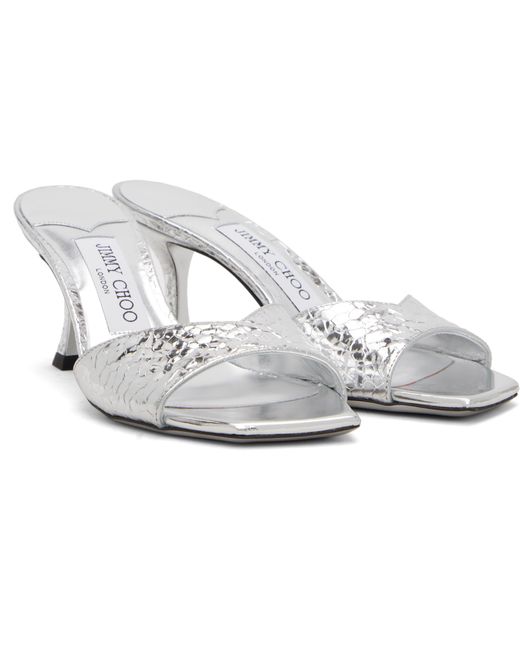 Jimmy Choo White Skye 70 High-Heeled Sandals