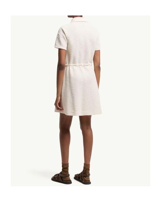 Moncler White Bouclé Mini Dress