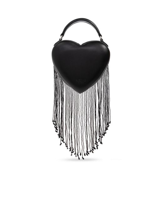 Moschino Black Heart-Shaped Top Handle Bag