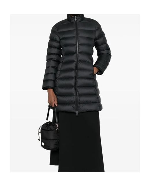 Moncler Black Igesse High Neck Quilted Coat