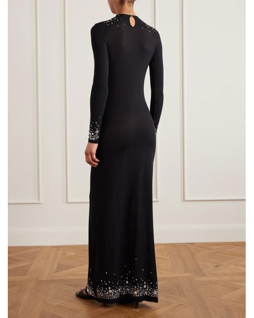 Rabanne Black Hotfix-Embellishment Maxi Dress