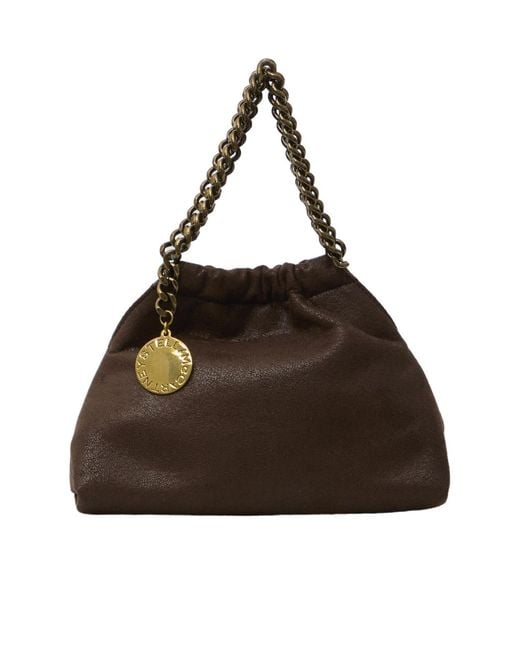 Stella McCartney Brown Falabella Chain Liniked Mini Tote Bag