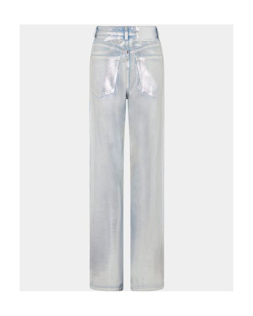 Rabanne Gray Mid-Rise Straight-Leg Jeans