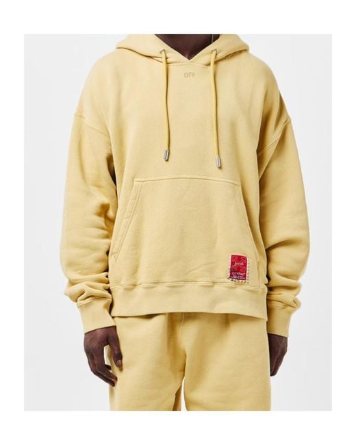 Off-White c/o Virgil Abloh Yellow Printed Sweatshirt for men