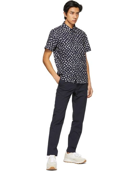 Harmony Blue Elasticated Waistband Slim-Fit Trousers for men