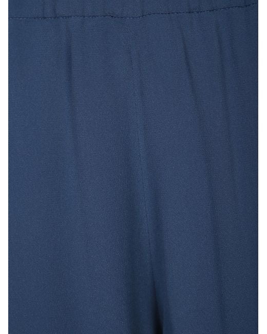 Incotex Blue Elastic Waist Crepe Pants
