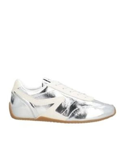 Rag & Bone White Color-Block Low-Top Sneakers