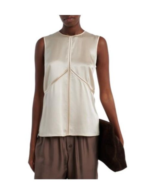 Joseph Natural Hebe Silk Satin Top