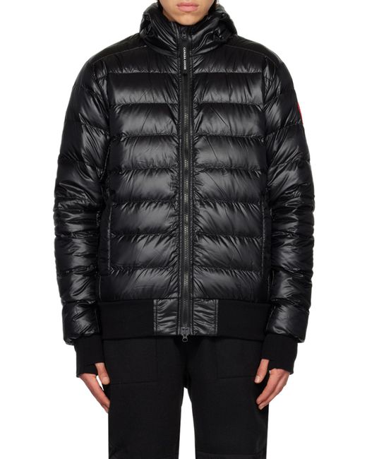 Canada Goose Black Crofton Hooded Padded Jacket for men
