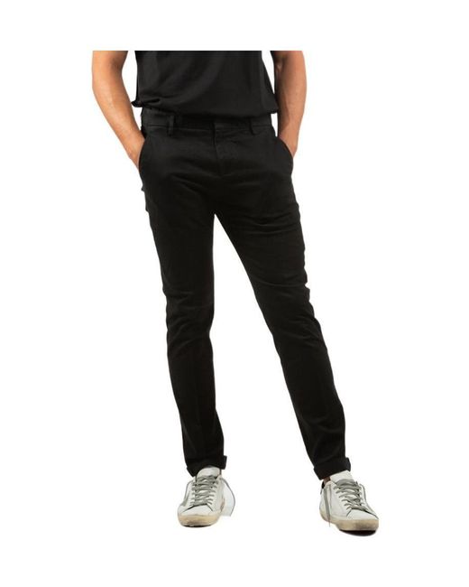Dondup Black Gaubert Slim-Fit Trousers for men