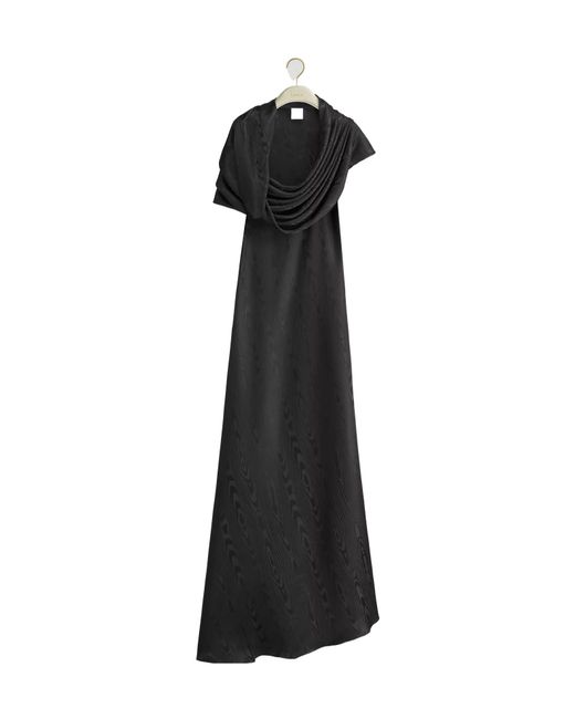 Dior Black Long Draped Dress