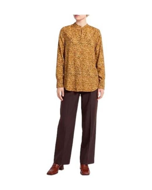 Isabel Marant Brown Multi-Color Long Sleeve Top