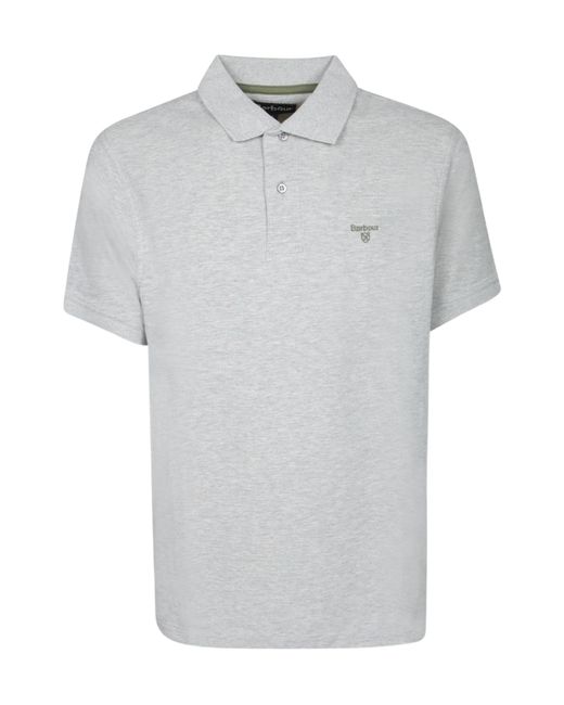 Barbour Gray Short-Sleeved Polo Shirt for men