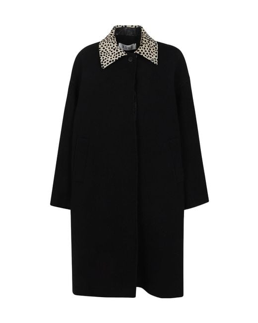 Rohe Black Button Detailed Long-Sleeved Coat