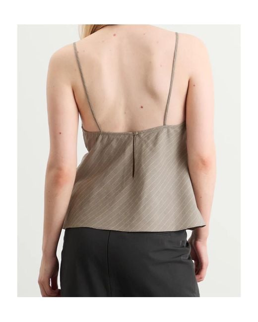 St. Agni Brown Pinstripe Vest