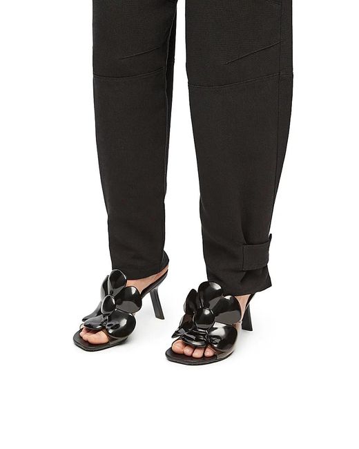Loewe Black Petal Flower Sandal