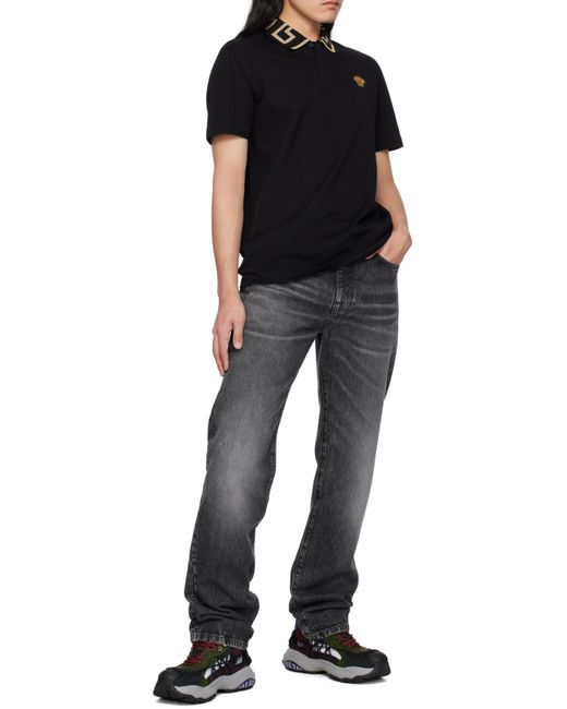 Versace Black Mercury Lace-Up Sneakers for men