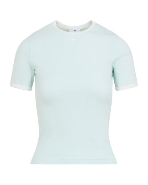 Courreges Blue Courrèges Heritage Crewneck T-Shirt
