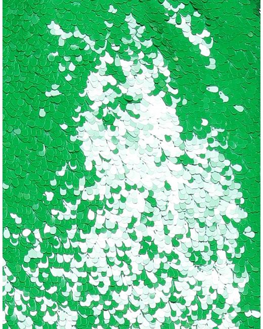 Tory Burch Green Solid-Color Sequined Tulle Dress
