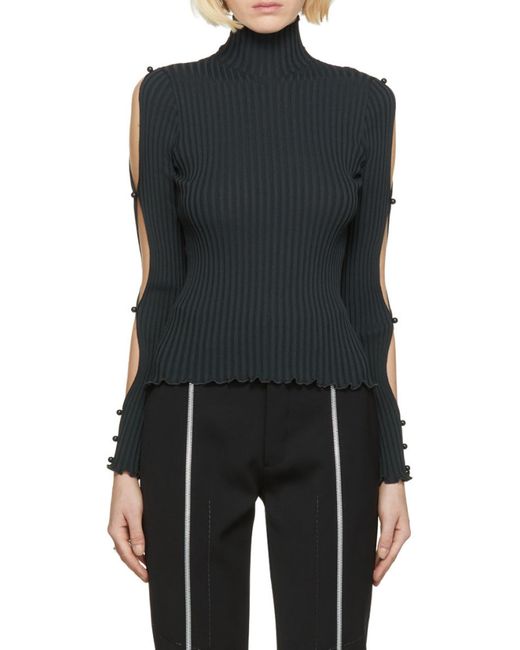 Bottega Veneta Black Cut-Out Turtleneck Sweater