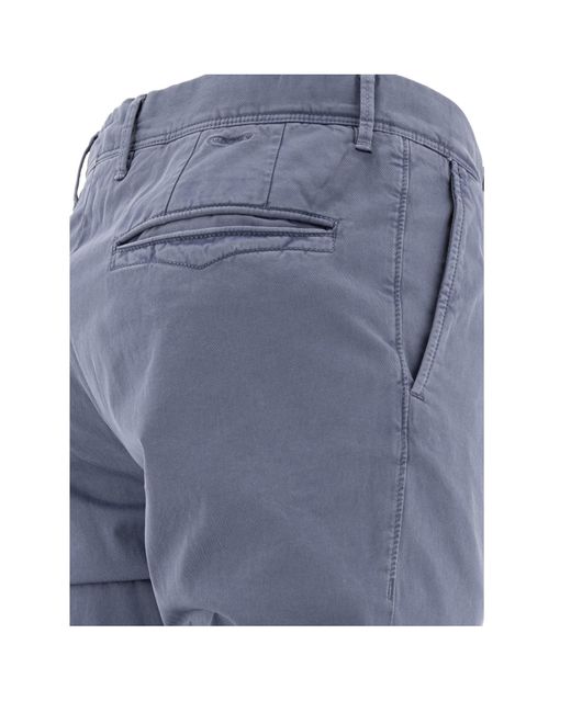 Incotex Blue Belt-Loop Casual Pants for men