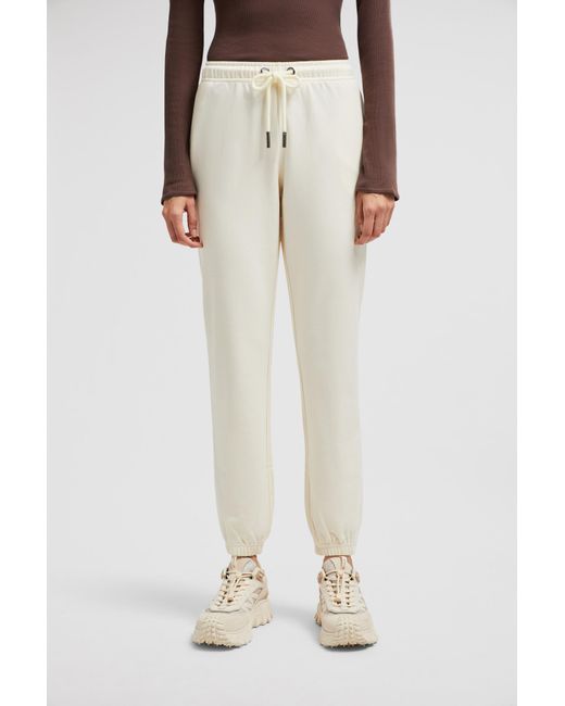 Moncler Natural Logo Patch Drawstring Sweatpants