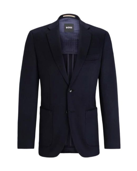 Boss Blue Long-Sleeved Casual Jacket for men